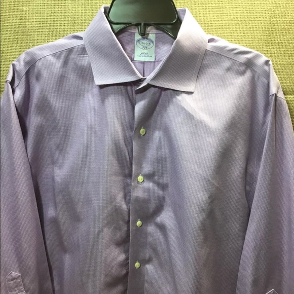 2 Brooks Brothers Slim Fit Non Iron Shirt 17.5-2/3 - Picture 5 of 7